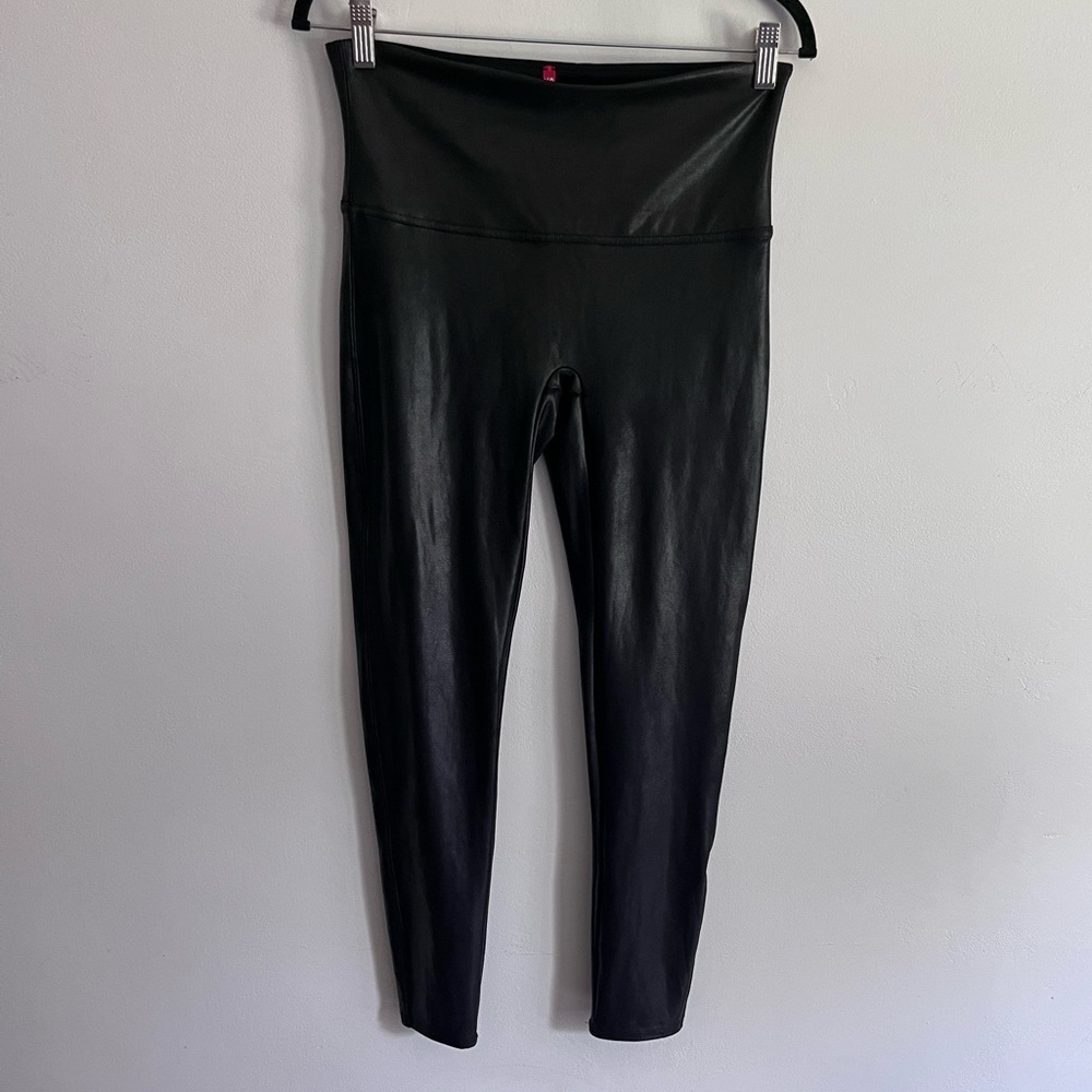 Spanx Faux Leather Black Leggings